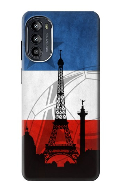 W2980 France Football Soccer Hard Case and Leather Flip Case For Motorola Moto G52, G82 5G