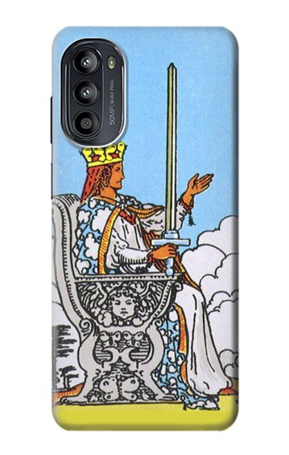 W3068 Tarot Card Queen of Swords Hard Case and Leather Flip Case For Motorola Moto G52, G82 5G