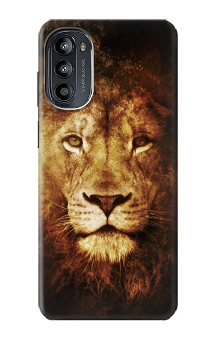 W3182 Lion Hard Case and Leather Flip Case For Motorola Moto G52, G82 5G