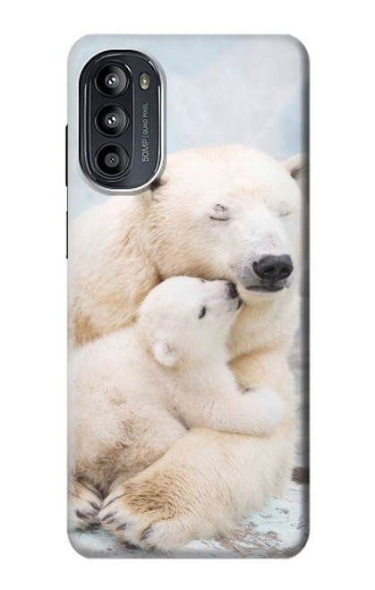 W3373 Polar Bear Hug Family Hard Case and Leather Flip Case For Motorola Moto G52, G82 5G
