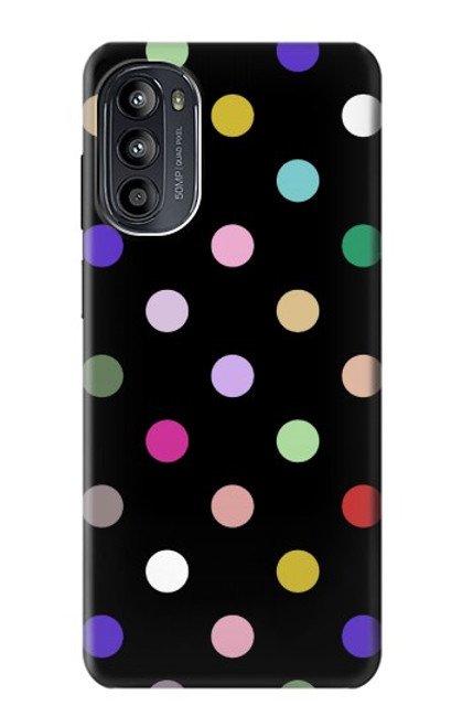 W3532 Colorful Polka Dot Hard Case and Leather Flip Case For Motorola Moto G52, G82 5G