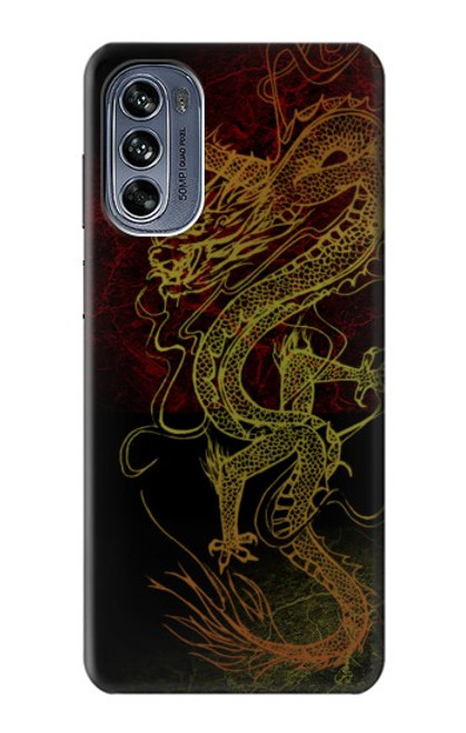 W0354 Chinese Dragon Hard Case and Leather Flip Case For Motorola Moto G62 5G