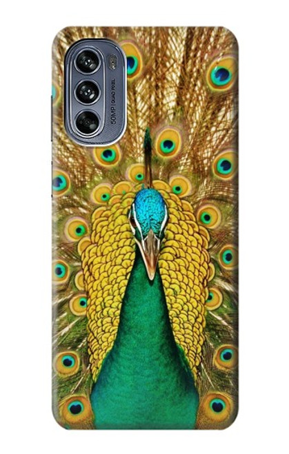 W0513 Peacock Hard Case and Leather Flip Case For Motorola Moto G62 5G