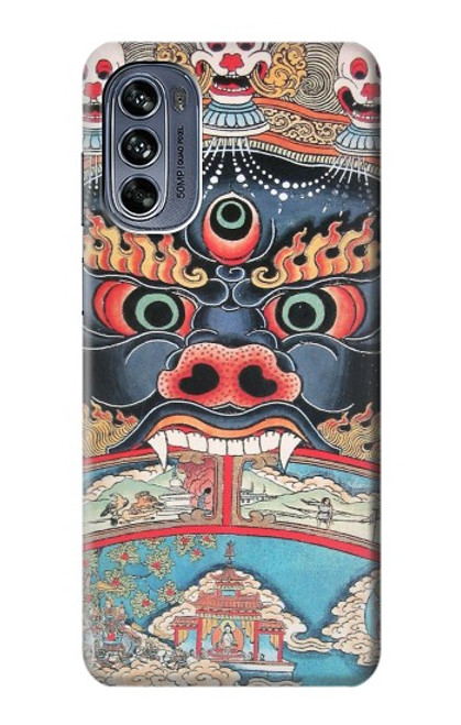 W0572 Tibet Art Hard Case and Leather Flip Case For Motorola Moto G62 5G