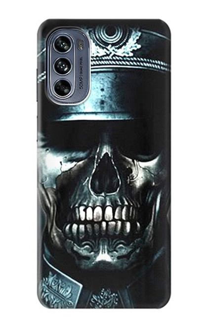 W0754 Skull Soldier Zombie Hard Case and Leather Flip Case For Motorola Moto G62 5G