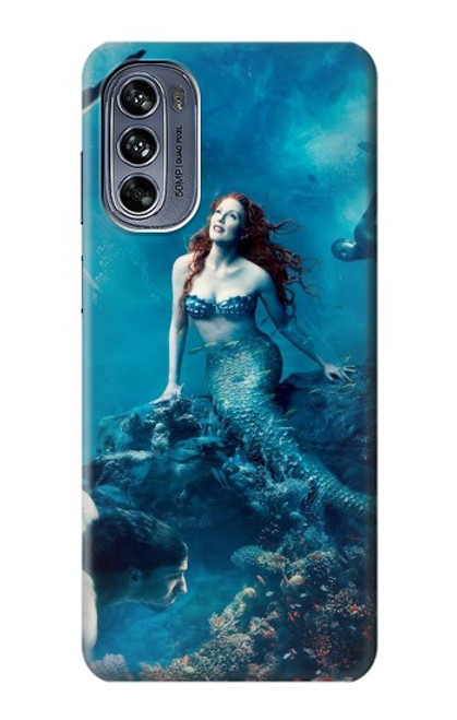 W0899 Mermaid Hard Case and Leather Flip Case For Motorola Moto G62 5G