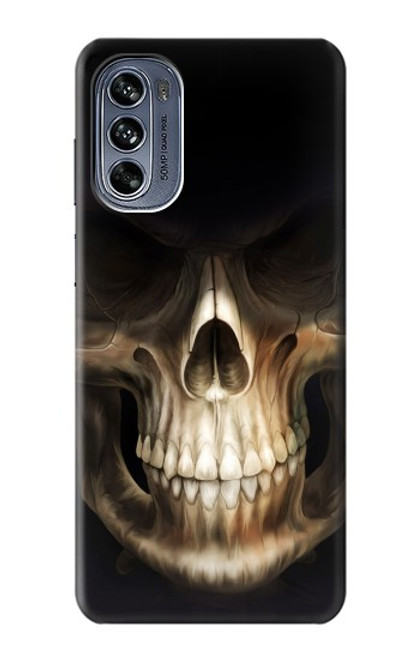 W1107 Skull Face Grim Reaper Hard Case and Leather Flip Case For Motorola Moto G62 5G