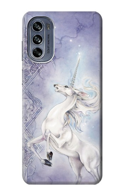 W1134 White Horse Unicorn Hard Case and Leather Flip Case For Motorola Moto G62 5G