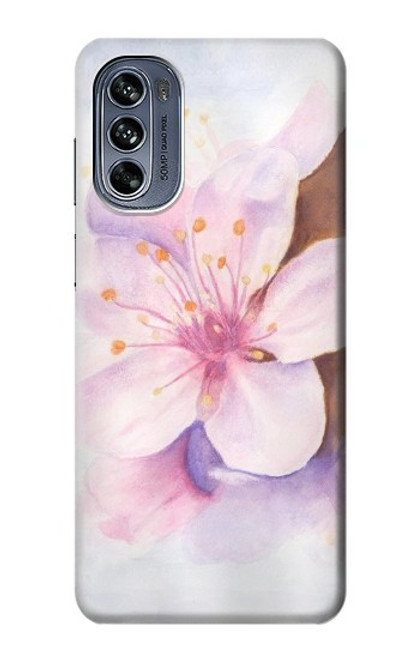 W1415 Sakura Blossom Art Hard Case and Leather Flip Case For Motorola Moto G62 5G