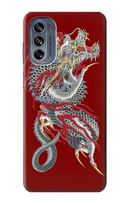 W2104 Yakuza Dragon Tattoo Hard Case and Leather Flip Case For Motorola Moto G62 5G