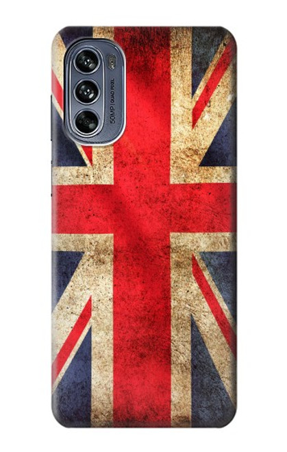 W2303 British UK Vintage Flag Hard Case and Leather Flip Case For Motorola Moto G62 5G