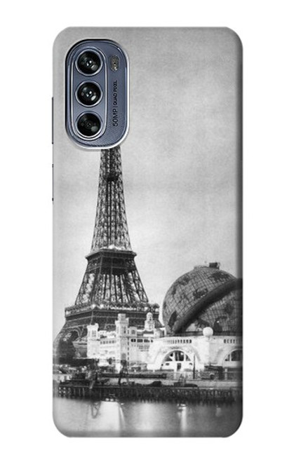 W2350 Old Paris Eiffel Tower Hard Case and Leather Flip Case For Motorola Moto G62 5G