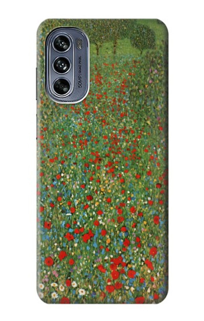 W2872 Gustav Klimt Poppy Field Hard Case and Leather Flip Case For Motorola Moto G62 5G