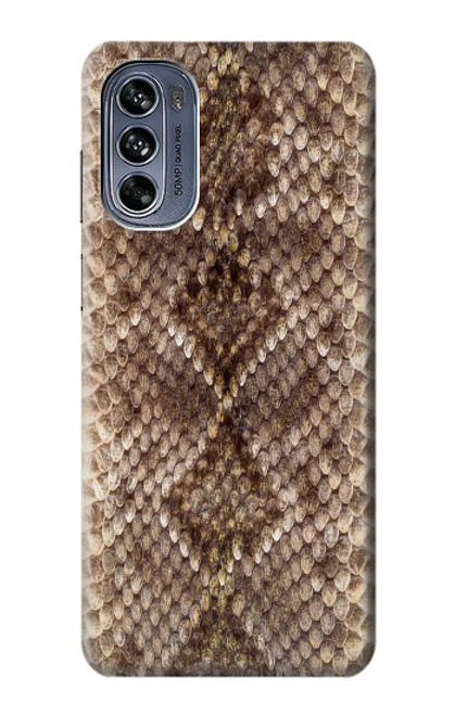 W2875 Rattle Snake Skin Graphic Printed Hard Case and Leather Flip Case For Motorola Moto G62 5G