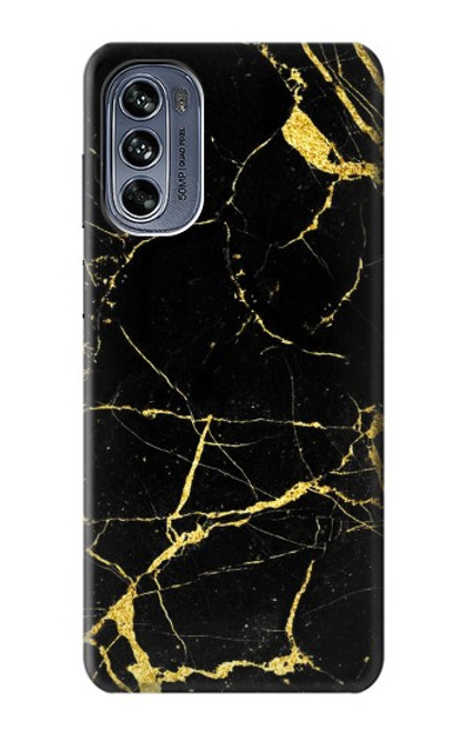 W2896 Gold Marble Graphic Printed Hard Case and Leather Flip Case For Motorola Moto G62 5G