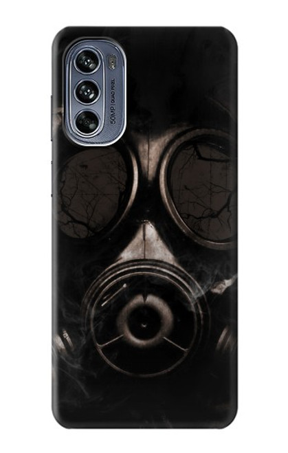 W2910 Gas Mask Hard Case and Leather Flip Case For Motorola Moto G62 5G