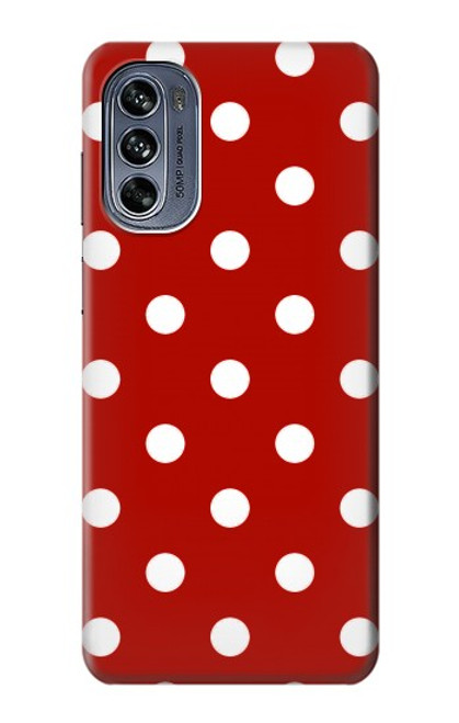 W2951 Red Polka Dots Hard Case and Leather Flip Case For Motorola Moto G62 5G