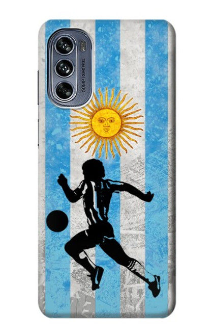 W2977 Argentina Football Soccer Hard Case and Leather Flip Case For Motorola Moto G62 5G