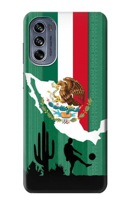 W2994 Mexico Football Soccer Hard Case and Leather Flip Case For Motorola Moto G62 5G