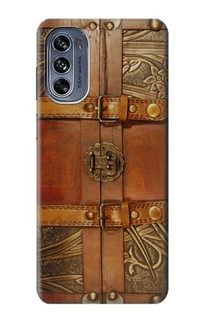 W3012 Treasure Chest Hard Case and Leather Flip Case For Motorola Moto G62 5G