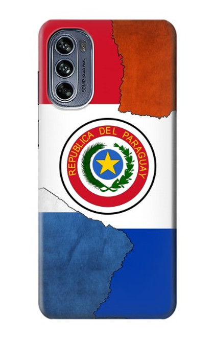 W3017 Paraguay Flag Hard Case and Leather Flip Case For Motorola Moto G62 5G