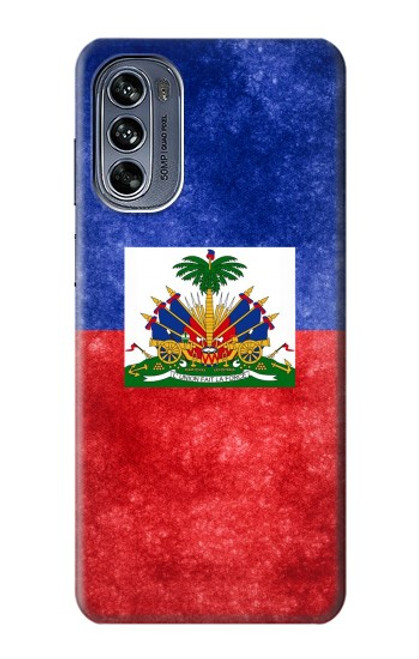 W3022 Haiti Flag Hard Case and Leather Flip Case For Motorola Moto G62 5G