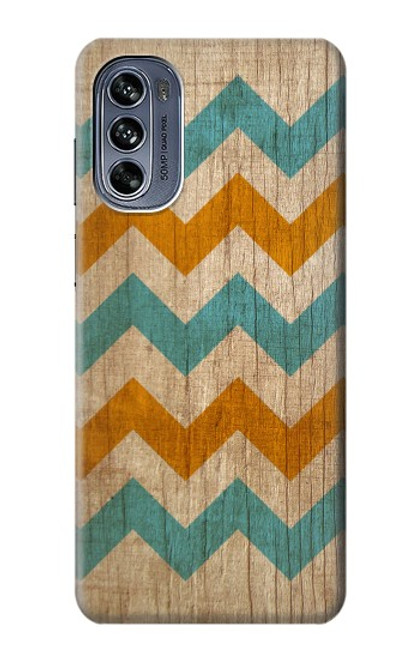 W3033 Vintage Wood Chevron Graphic Printed Hard Case and Leather Flip Case For Motorola Moto G62 5G