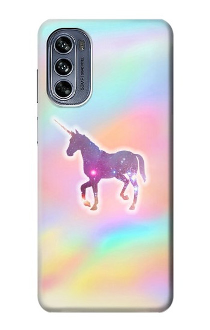 W3203 Rainbow Unicorn Hard Case and Leather Flip Case For Motorola Moto G62 5G