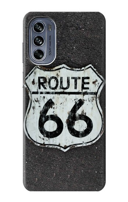 W3207 Route 66 Sign Hard Case and Leather Flip Case For Motorola Moto G62 5G