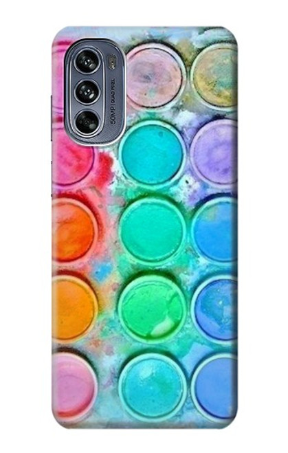 W3235 Watercolor Mixing Hard Case and Leather Flip Case For Motorola Moto G62 5G