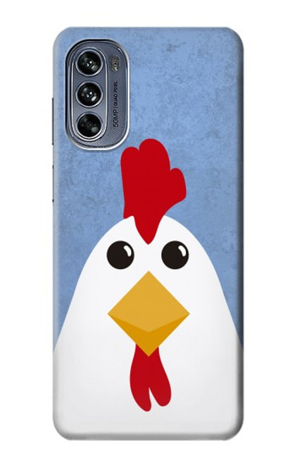 W3254 Chicken Cartoon Hard Case and Leather Flip Case For Motorola Moto G62 5G