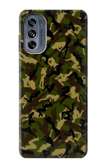 W3356 Sexy Girls Camo Camouflage Hard Case and Leather Flip Case For Motorola Moto G62 5G