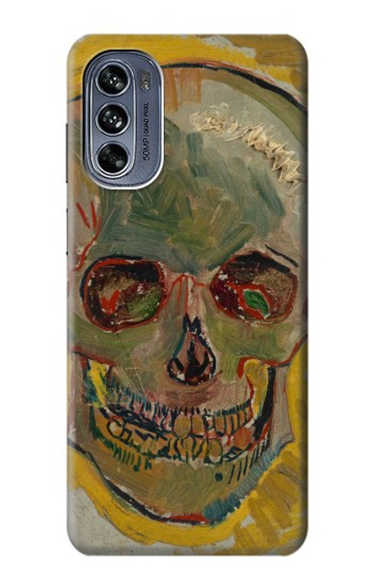 W3359 Vincent Van Gogh Skull Hard Case and Leather Flip Case For Motorola Moto G62 5G