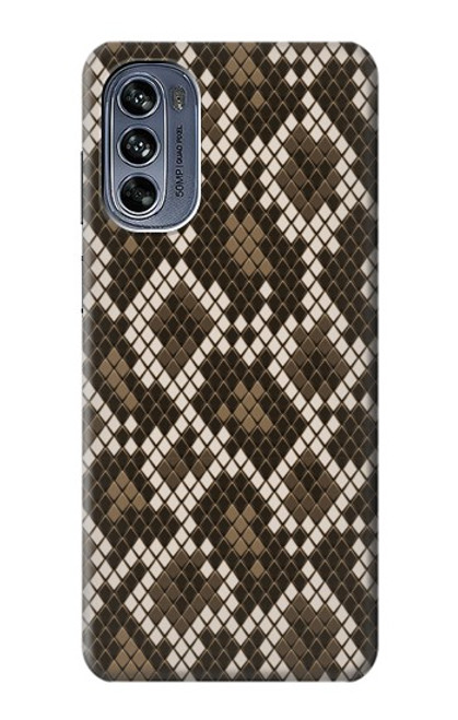 W3389 Seamless Snake Skin Pattern Graphic Hard Case and Leather Flip Case For Motorola Moto G62 5G