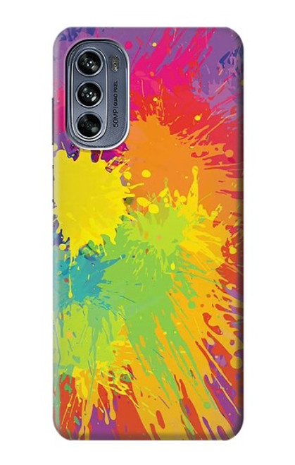 W3675 Color Splash Hard Case and Leather Flip Case For Motorola Moto G62 5G