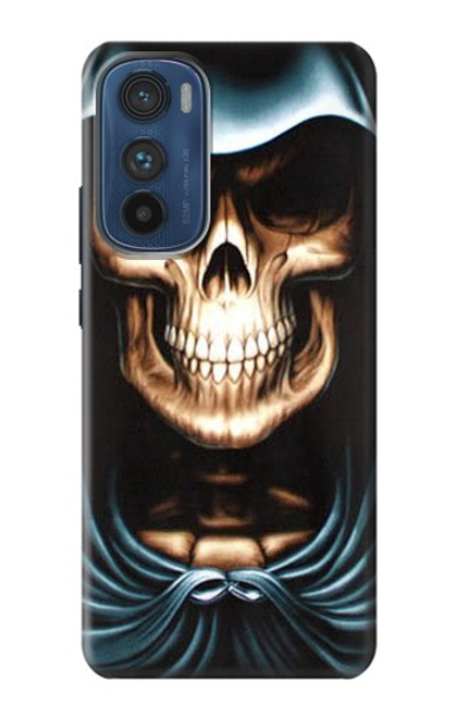 W0225 Skull Grim Reaper Hard Case and Leather Flip Case For Motorola Edge 30