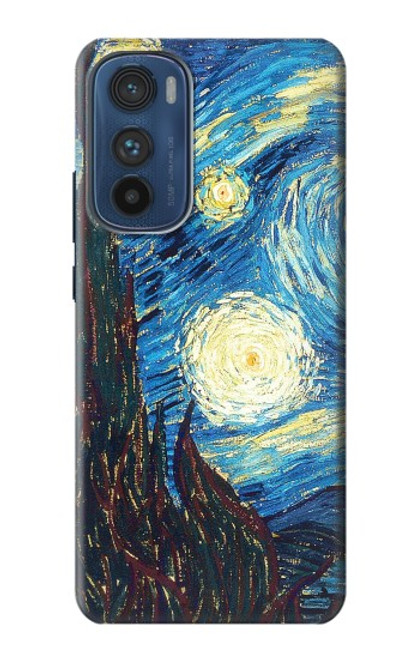 W0582 Van Gogh Starry Nights Hard Case and Leather Flip Case For Motorola Edge 30