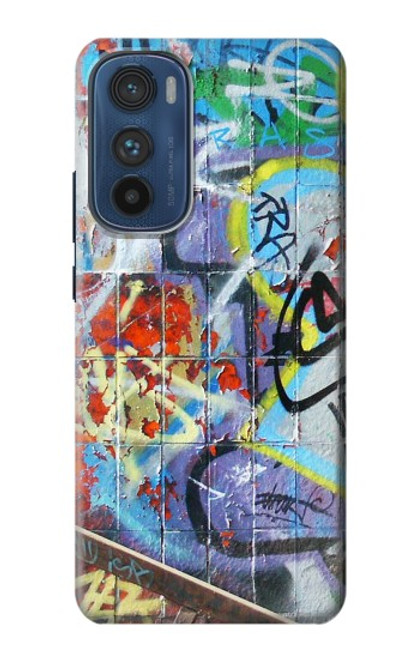 W0588 Wall Graffiti Hard Case and Leather Flip Case For Motorola Edge 30