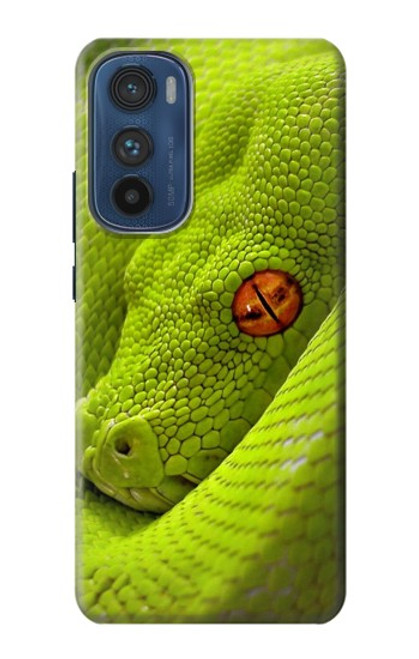 W0785 Green Snake Hard Case and Leather Flip Case For Motorola Edge 30