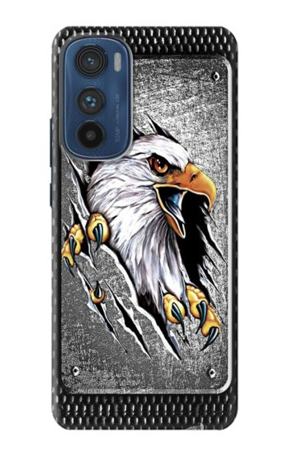 W0855 Eagle Metal Hard Case and Leather Flip Case For Motorola Edge 30