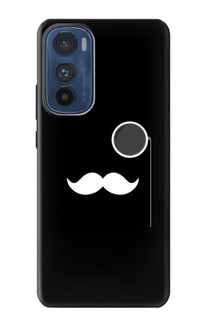 W1946 Sir Mustache Minimalism Hard Case and Leather Flip Case For Motorola Edge 30