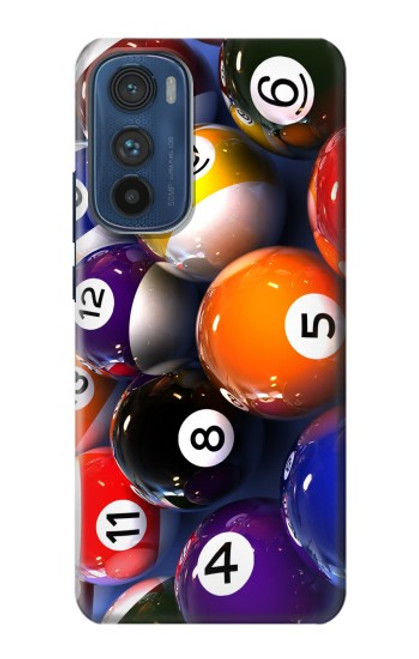 W2238 Billiard Pool Ball Hard Case and Leather Flip Case For Motorola Edge 30