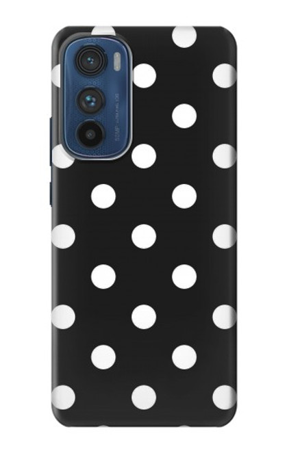 W2299 Black Polka Dots Hard Case and Leather Flip Case For Motorola Edge 30