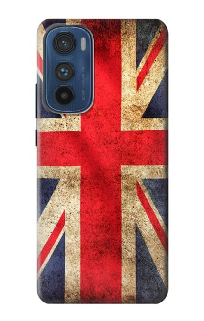 W2303 British UK Vintage Flag Hard Case and Leather Flip Case For Motorola Edge 30