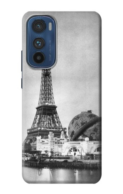 W2350 Old Paris Eiffel Tower Hard Case and Leather Flip Case For Motorola Edge 30