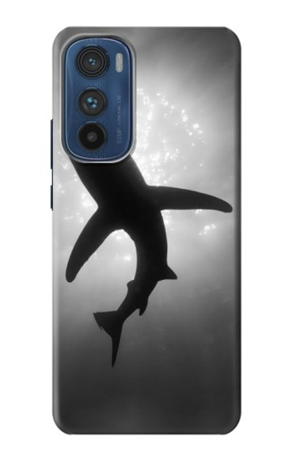 W2367 Shark Monochrome Hard Case and Leather Flip Case For Motorola Edge 30