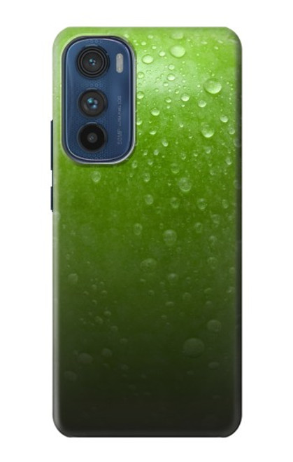 W2475 Green Apple Texture Seamless Hard Case and Leather Flip Case For Motorola Edge 30