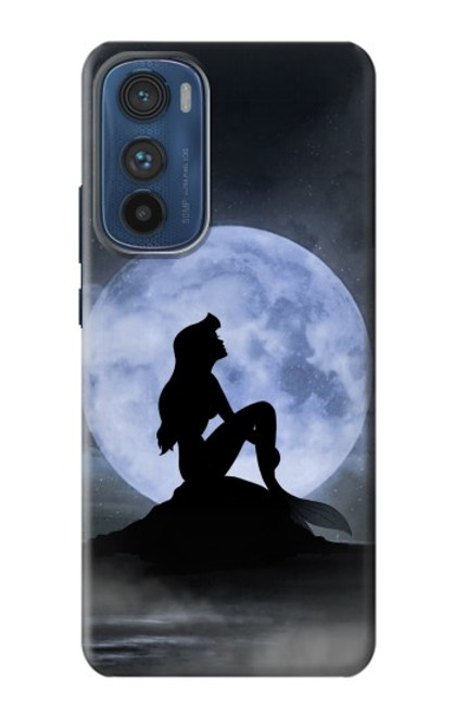 W2668 Mermaid Silhouette Moon Night Hard Case and Leather Flip Case For Motorola Edge 30