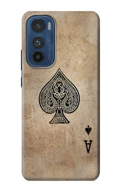 W2928 Vintage Spades Ace Card Hard Case and Leather Flip Case For Motorola Edge 30