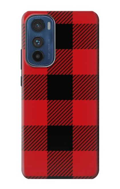 W2931 Red Buffalo Check Pattern Hard Case and Leather Flip Case For Motorola Edge 30